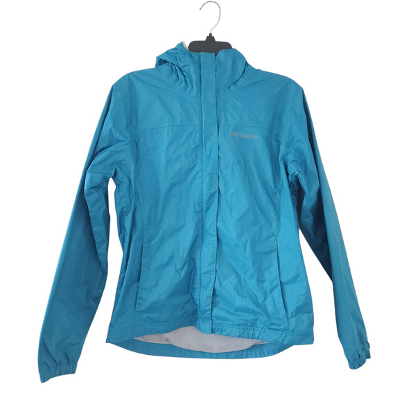Columbia Nylon Coat Youth 18/20 Blue, Hooded, Waterproof, Water Resistant - Picture 1 of 4